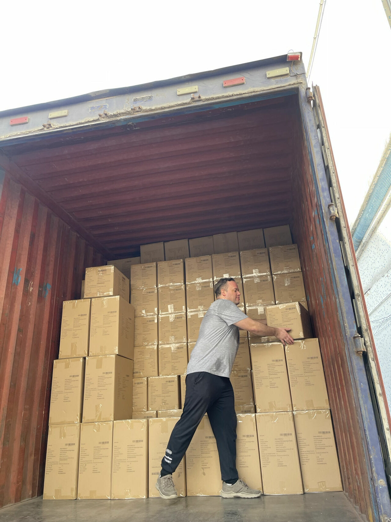 Brian Unloading Boxes