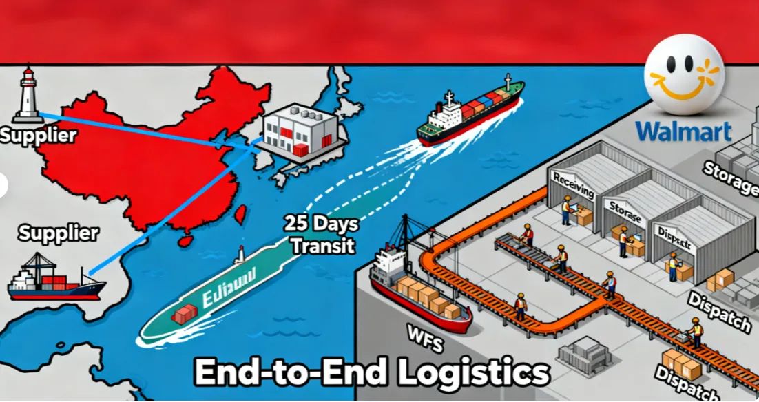 Featured image for “How Do Walmart Sellers Manage Shipments from China to UAE Walmart Warehouse (WFS)? ”