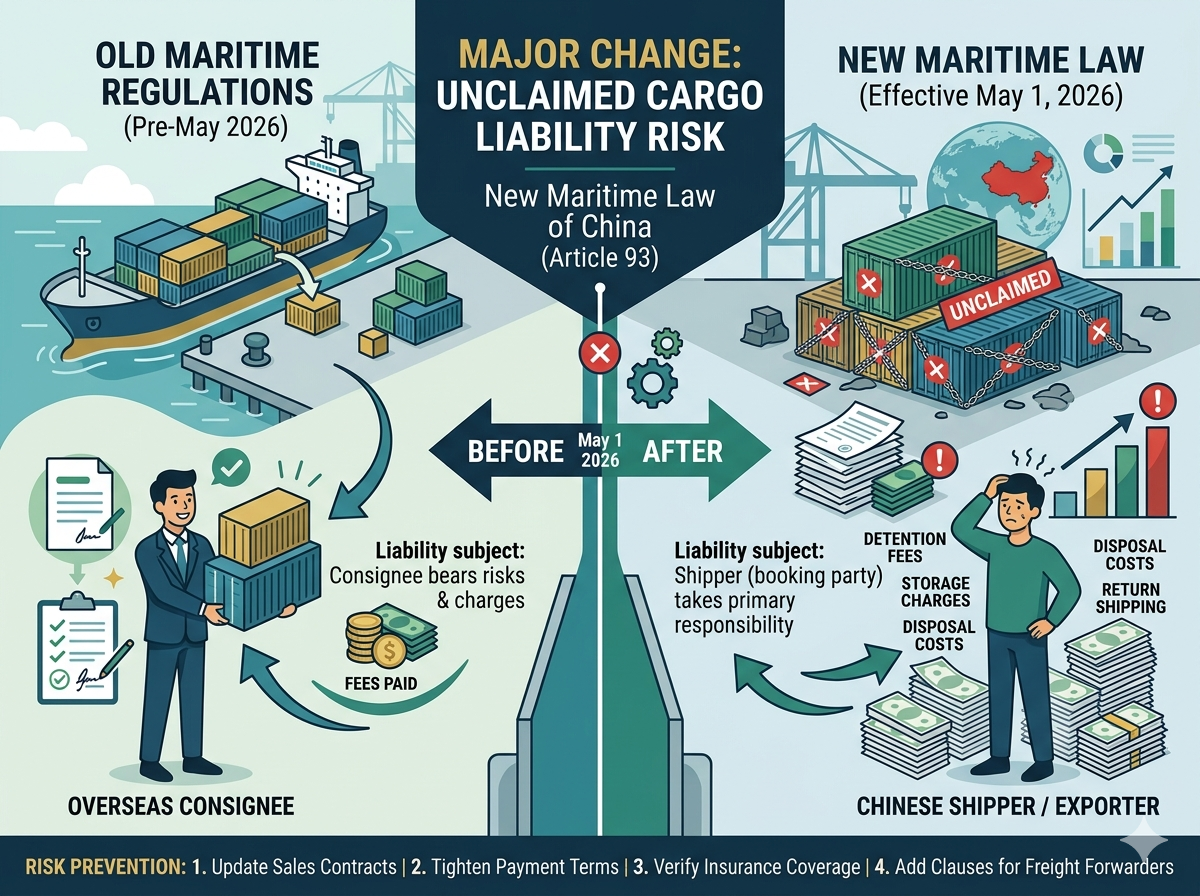 Featured image for “New Maritime Law of China Takes Effect on May 1, 2026: Major Changes to Unclaimed Cargo Liability Risks”