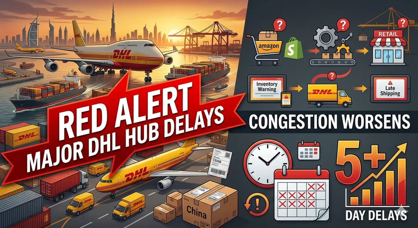 Featured image for “Red Alert: DHL Flags Major Middle East Hubs for 5+ Day Delays as Congestion Worsens”
