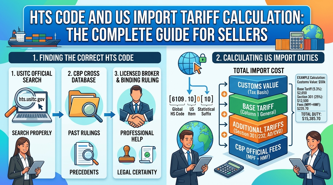 Featured image for “How to find the correct HTS code for your product and calculate the tariff when importing goods into the US?”